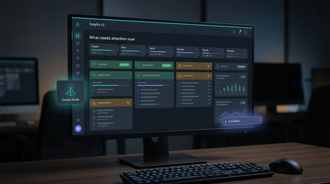 Operator intake inbox — triage queue with priority pills